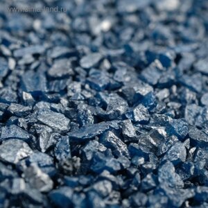 Грунт 'Синий металлик' декоративный песок кварцевый, 250 г фр. 1-3 мм