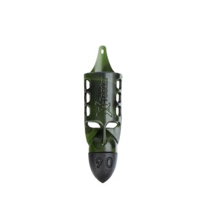 Груз-кормушка пластиковая X-feeder PL CAMO bullet flying-2 M, цвет камо, 90 г, 32 мл