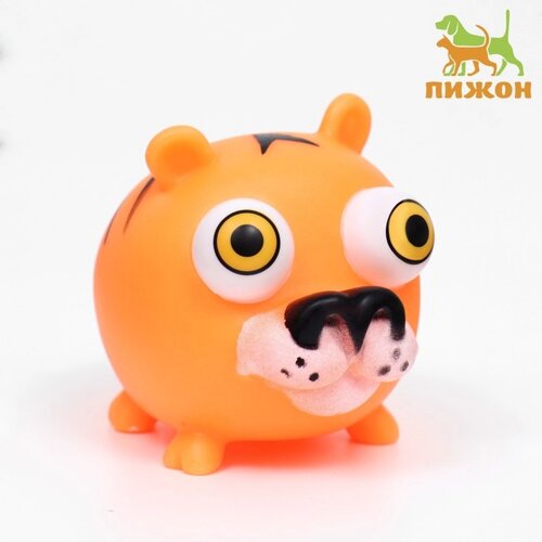 Игрушка для собак 'Тигр' 12 см, оранжевая