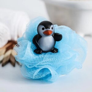 Игрушка-мочалка для купания, детская 'Пингвин'