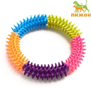 Игрушка жевательная для собак 'Кусочек счастья'15 см, разноцветная