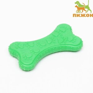 Игрушка жевательная суперпрочная 'Собачье удовольствие'10,5 см, зелёная