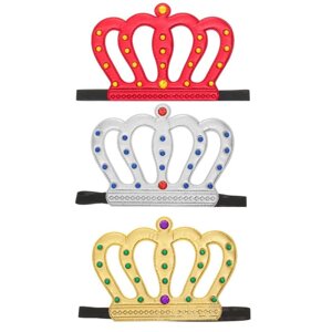 Карнавальная корона 'Король' на резинке, цвета МИКС