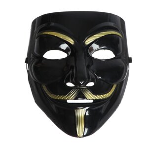 Карнавальная маска 'Гай Фокс'цвет чёрный