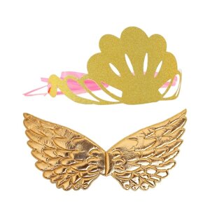 Карнавальный набор 'Великолепие'2 предмета крылья, корона, цвет золото
