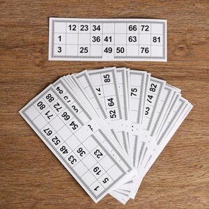 Карточки игровые для лото (набор 24 шт), 22х8 см