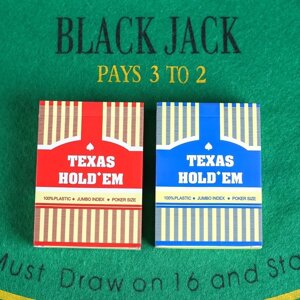 Карты игральные пластиковые 'Texas Hold'em'54 шт, 8.8 х 6.3 см, микс