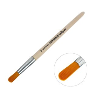 Кисть Синтетика Круглая 10 (диаметр обоймы 10 мм длина волоса 30 мм), деревянная ручка, Calligrata
