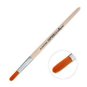 Кисть Синтетика Круглая 8 (диаметр обоймы 8 мм длина волоса 26 мм), деревянная ручка, Calligrata