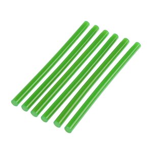 Клеевые стержни ТУНДРА, 11 х 200 мм, зеленые, 6 шт.