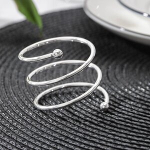 Кольцо для салфеток 'Спираль'4,5x4 см, цвет серебряный