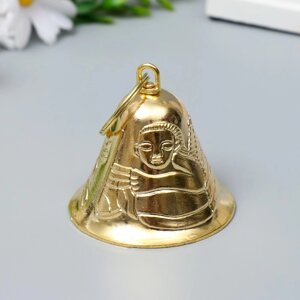 Колокольчик металл 'Пегас и будда' золото 5,5х6х6 см (комплект из 2 шт.)