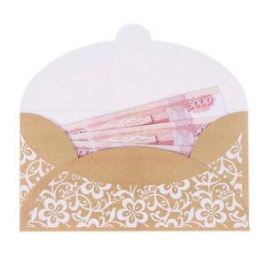 Конверт для денег 'Универсальный' белые цветы, 19 х 10 см