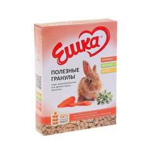 Корм гранулированный 'Ешка' для декоративных кроликов, полезные гранулы, 400 г