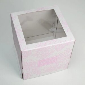 Коробка для торта с окном, кондитерская упаковка Special for you 30 х 30 х 30 см (комплект из 2 шт.)
