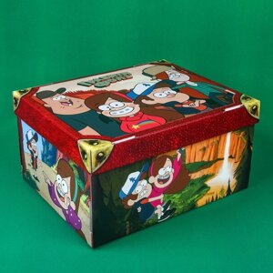 Коробка подарочная складная с крышкой, 31 х 25,5 х 16 'Семья'Гравити Фолз