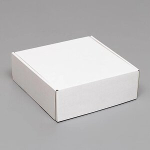 Коробка самосборная, белая, 23 х 23 х 8 см (комплект из 5 шт.)