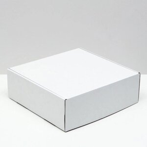 Коробка самосборная, белая, 28 х 27 х 9,5 см (комплект из 5 шт.)