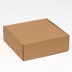 Коробка самосборная, крафт, 23 х 23 х 8 см (комплект из 5 шт.)