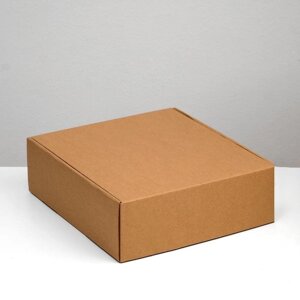 Коробка самосборная, крафт, 29,5 х 28,5 х 9,5 см (комплект из 5 шт.)