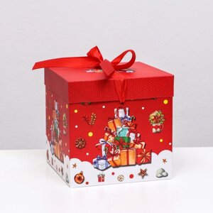 Коробка Самосборная 'Подарки' 15 х 15 х 15 см (комплект из 12 шт.)