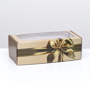 Коробка самосборная, с окном, Драгоценный подарок' 16 х 35 х 12 см (комплект из 5 шт.)
