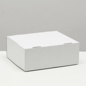 Коробка сборная, крышка-дно 'белая' 25х21х10 см (комплект из 5 шт.)