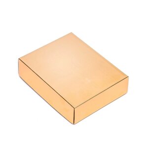 Коробка сборная, крышка-дно, золотая, 18 х 15 х 5 см (комплект из 5 шт.)