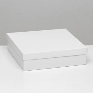 Коробка складная, крышка-дно, белая, 30 х 30 х 8 см (комплект из 5 шт.)