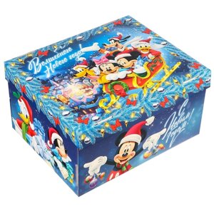 Коробка складная, с крышкой, 31 х 25,5 х 16 см 'Счастья и волшебства'Микки Маус