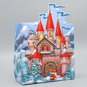 Коробка складная 'С Новым годом! замок, 25 х 25 х 10 см