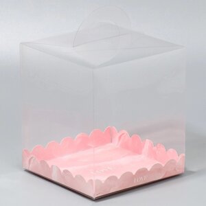 Коробка-сундук, кондитерская упаковка 'Love'16 х 16 х 18 см (комплект из 5 шт.)
