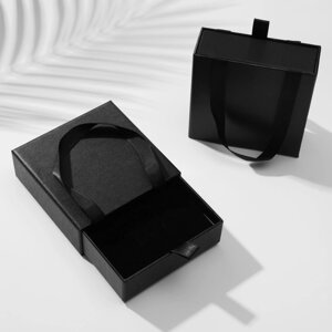 Коробочка подарочная под набор 'Премиум'10x10, цвет чёрный (комплект из 6 шт.)