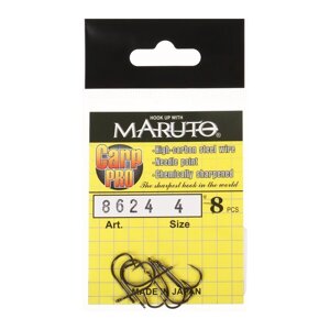 Крючки карповые Maruto 8624, цвет BN, 4 Carp Pro, 8 шт.