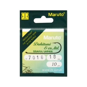 Крючки мушиные Maruto 7018, цвет BR, 18, 10 шт.