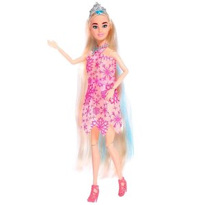 Кукла-модель шарнирная 'Оля' в платье, с аксессуарами, МИКС