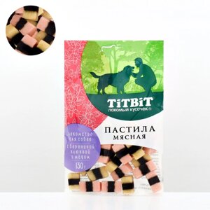 Лакомство TitBit пастила мясная с бараниной клюквой и медом для собак, 130 г