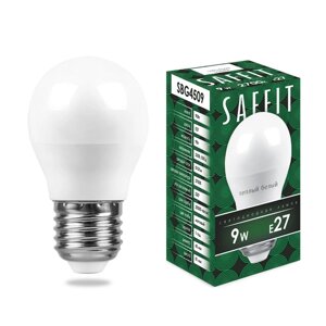 Лампа светодиодная saffit SBG4509, G45, E27, 9 вт, 230 в, 2700 к, 810 лм, 220, 81 х 45 мм
