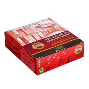 Ластик-клячка для растушевки Koh-I-Noor 6426/15 SUPER Extra soft, в коробочке, красный (комплект из 15 шт.)