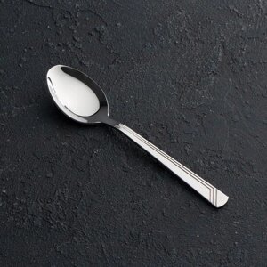 Ложка чайная 'Аппетит'толщина 2 мм, цвет серебряный (комплект из 6 шт.)