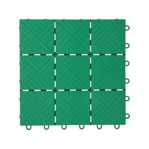 Модульное покрытие, 30 x 30 см, пластик, зелёное, 1 шт. (комплект из 11 шт.)