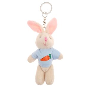 Мягкая игрушка 'Кролик в кофте'на брелоке, цвета МИКС