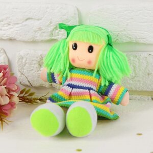 Мягкая игрушка 'Кукла'в вязаном платье, цвета МИКС