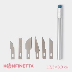 Набор кондитерских инструментов для моделирования KONFINETTA, 7 предметов, нержавеющая сталь