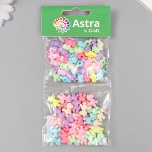 Набор пластиковых бусин 'Астра'Лошадки и конфетки, 17х17 / 16х9 мм, 20 гр, разноцветный