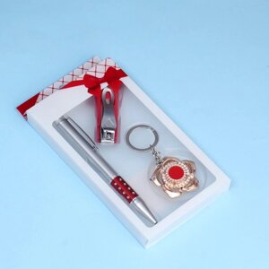 Набор подарочный 3в1 (ручка, брелок, кусачки) (комплект из 12 шт.)
