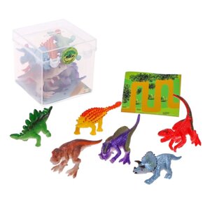 Набор животных 'Мир динозавров'6 фигурок, карта