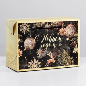 Пакет-коробка 'Новогодняя ночь'28 x 20 x 13 см