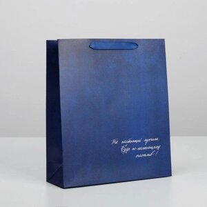 Пакет подарочный ламинированный вертикальный, упаковка,С праздником'M 25.5 х 30 х 9 см