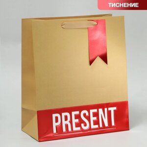 Пакет подарочный 'Подарок'ML 23 x 27 x 11.5 см